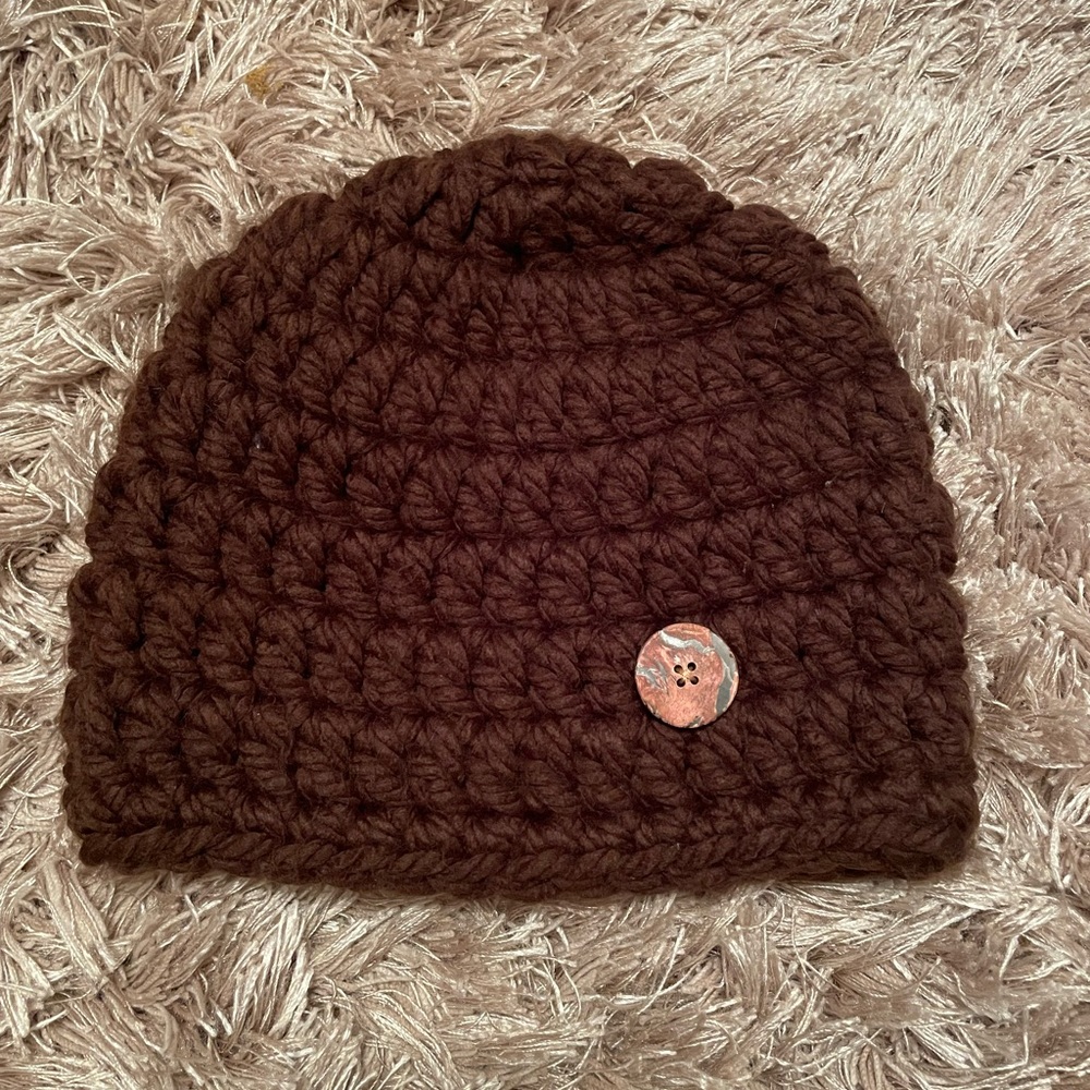 Crocheted winter hat
